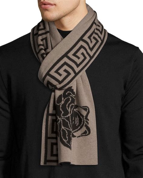 versace wool blend logo print scarf|Versace wool scarf.